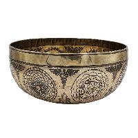 Buddhist Hand Beaten Jambati Singing Bowl, With Premium Etching Carving, [select Accessories]