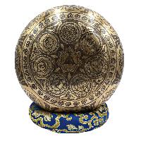 Buddhist Hand Beaten Jambati Singing Bowl, With Premium Etching Carving, [select Accessories]