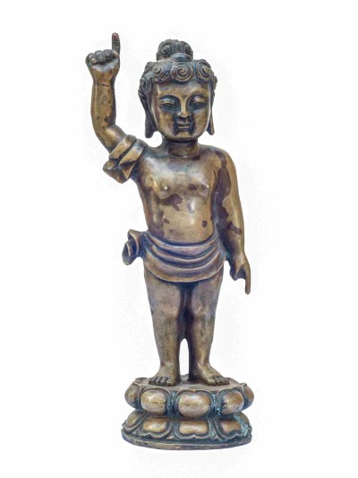 Buddhist Handmade Statue Of [siddhartha] Buddha, [oxidized, Antique Finishing], High Quality