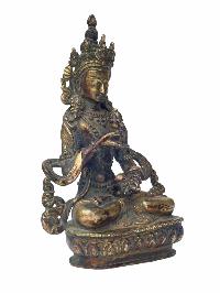 Buddhist Handmade Statue Of Vajrasattva, [gold Plated, Antique Finishing], High Quality