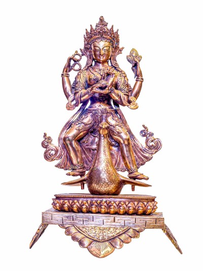 [master Quality], Buddhist Handmade Statue Of Bal Kumari, [antique Finishing], [rare Find]