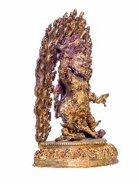 Buddhist Handmade Statue Of Chandamaharoshana [rare], [antique Finishing], [gold Plated], [rare Find]