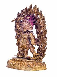 Buddhist Handmade Statue Of Chandamaharoshana [rare], [antique Finishing], [gold Plated], [rare Find]