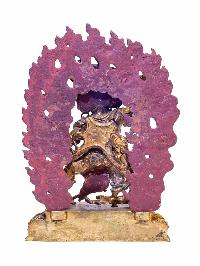 Buddhist Handmade Statue Of Chandamaharoshana [rare], [antique Finishing], [gold Plated], [rare Find]