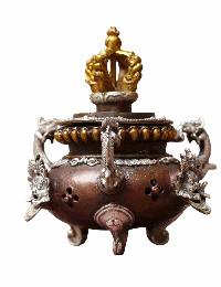 Brass Incense Burner With [copper And Gold Plated], [makal, Maka, Incense Burner]
