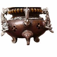 Brass Incense Burner With [copper And Gold Plated], [makal, Maka, Incense Burner]