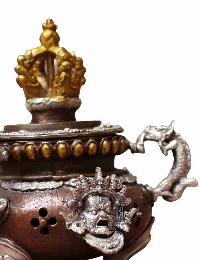 Brass Incense Burner With [copper And Gold Plated], [makal, Maka, Incense Burner]