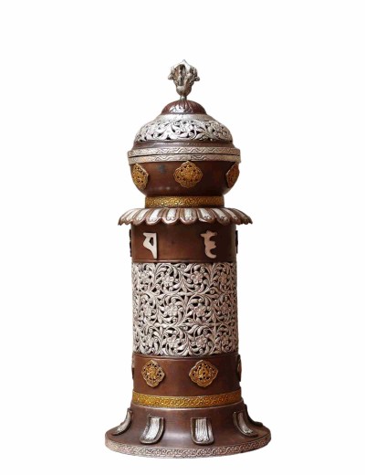 Copper 2-layer Incense Burner With [silver, Copper And Gold Plating], [makal, Maka, Incense Burner]