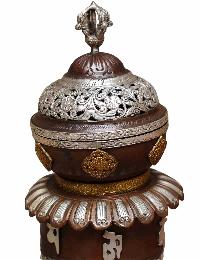 Copper 2-layer Incense Burner With [silver, Copper And Gold Plating], [makal, Maka, Incense Burner]