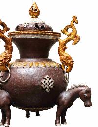 Gold Colour Copper Incense Burner, [sivler And Copper Plated], [makal, Maka, Incense Burner]