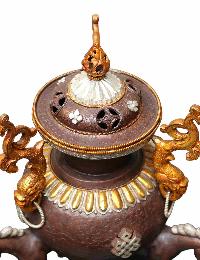 Gold Colour Copper Incense Burner, [sivler And Copper Plated], [makal, Maka, Incense Burner]