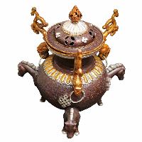 Gold Colour Copper Incense Burner, [sivler And Copper Plated], [makal, Maka, Incense Burner]