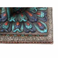 White Metal Chakrasambara With Two Guards With All [original Stone] Works