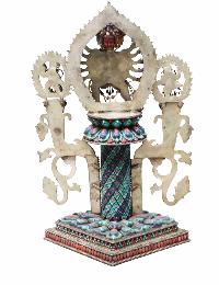 White Metal Chakrasambara With Two Guards With All [original Stone] Works