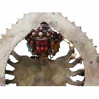 White Metal Chakrasambara With Two Guards With All [original Stone] Works