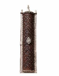 Copper Endless Knot Incense Burner, [copper And Silver Plated]