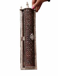 Copper Endless Knot Incense Burner, [copper And Silver Plated]