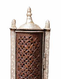 Copper Endless Knot Incense Burner, [copper And Silver Plated]