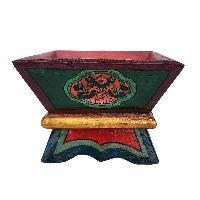 [traditional Tibetan], Wooden Incense Burner, Traditional Color Finishing