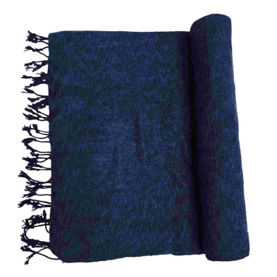 Yak Wool Blanket, Nepali Acrylic Hand Loom Blanket, [blue Mix Color], [large Size]