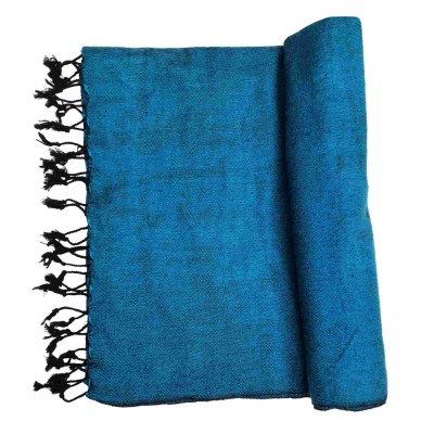 Yak Wool Blanket, Nepali Acrylic Hand Loom Blanket, [turquoise Color], [large Size]