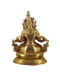 Buddhist Miniature Statue Of Vajradhara, [gold Plated]