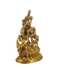 Buddhist Miniature Statue Of Vajradhara, [gold Plated]