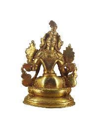 Buddhist Miniature Statue Of White Tara, [gold Plated]