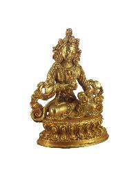 Buddhist Miniature Statue Of Vajrasattva, [gold Plated]
