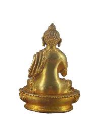 Buddhist Miniature Statue Of Amoghasiddhi Buddha, [gold Plated]