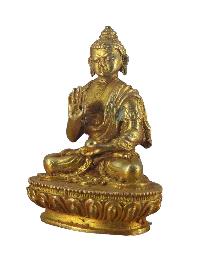 Buddhist Miniature Statue Of Amoghasiddhi Buddha, [gold Plated]