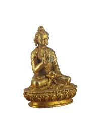 Buddhist Miniature Statue Of Amoghasiddhi Buddha, [gold Plated]