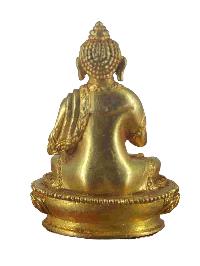 Buddhist Miniature Statue Of Vairochana Buddha, [gold Plated]