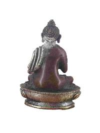 Buddhist Miniature Statue Of Amoghasiddhi Buddha, [chocolate Oxidized]