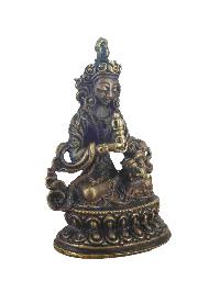 Buddhist Miniature Statue Of Vajrasattva, [chocolate Oxidized]