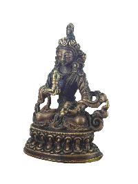 Buddhist Miniature Statue Of Vajrasattva, [chocolate Oxidized]