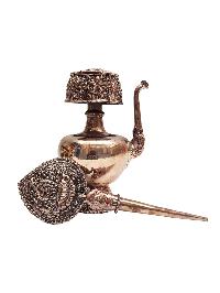 Buddhist Handmade Bhumpa- Bhumba Offering Bowl Set, [silver Plated]