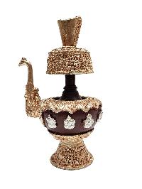 Buddhist Handmade Bhumpa- Bhumba Offering Bowl Set, [partly Gold Plated]
