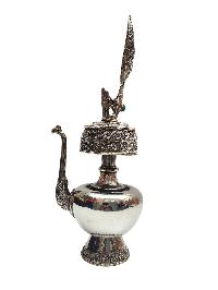 Buddhist Handmade Bhumpa- Bhumba Offering Bowl Set, [silver Plated]