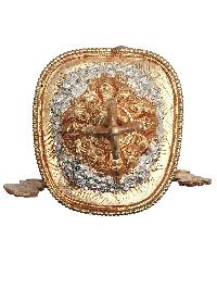 Buddhist Handmade Kapala, [partly Gold Plated, Silver Plated]