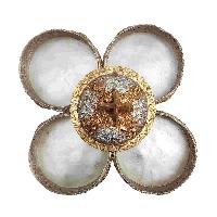 Buddhist Handmade Tibetan Offering, [partly Gold Plated, Silver Plated]