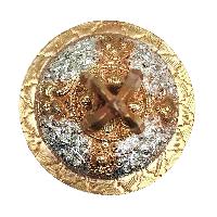 Buddhist Handmade Tibetan Offering, [partly Gold Plated, Silver Plated]
