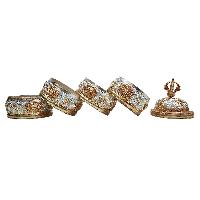 Buddhist Handmade Tibetan Offering, [partly Gold Plated, Silver Plated]