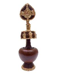 Buddhist Handmade Bhumpa- Bhumba Offering Bowl Set, [partly Gold Plated]