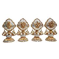 Buddhist Handmade [eight] Set Tibetan Offering Set, [partly Gold Plated, Silver Plated]