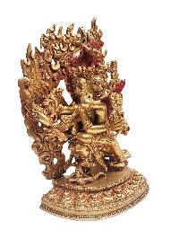 Buddhist Statue Of [hayagriva], With Full Gold Plated And Painted Face