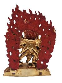 Buddhist Statue Of [hayagriva], With Full Gold Plated And Painted Face