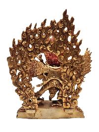 Buddhist Statue Of [hayagriva], With Full Gold Plated And Painted Face