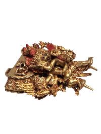Buddhist Statue Of [hayagriva], With Full Gold Plated And Painted Face