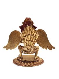 Buddhist Statue Of [garuda], With Full Gold Plated And Painted Face